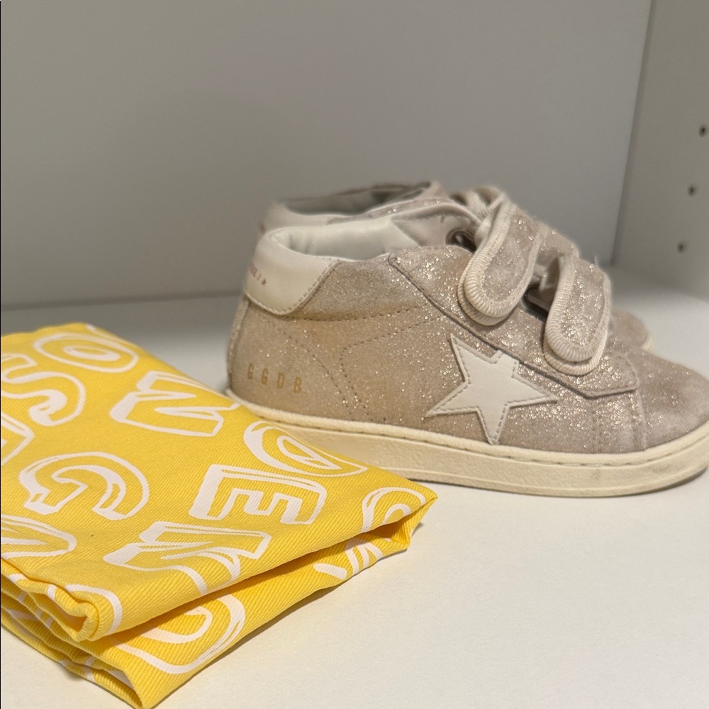 Golden Goose Kids Glitter Beige Sneakers